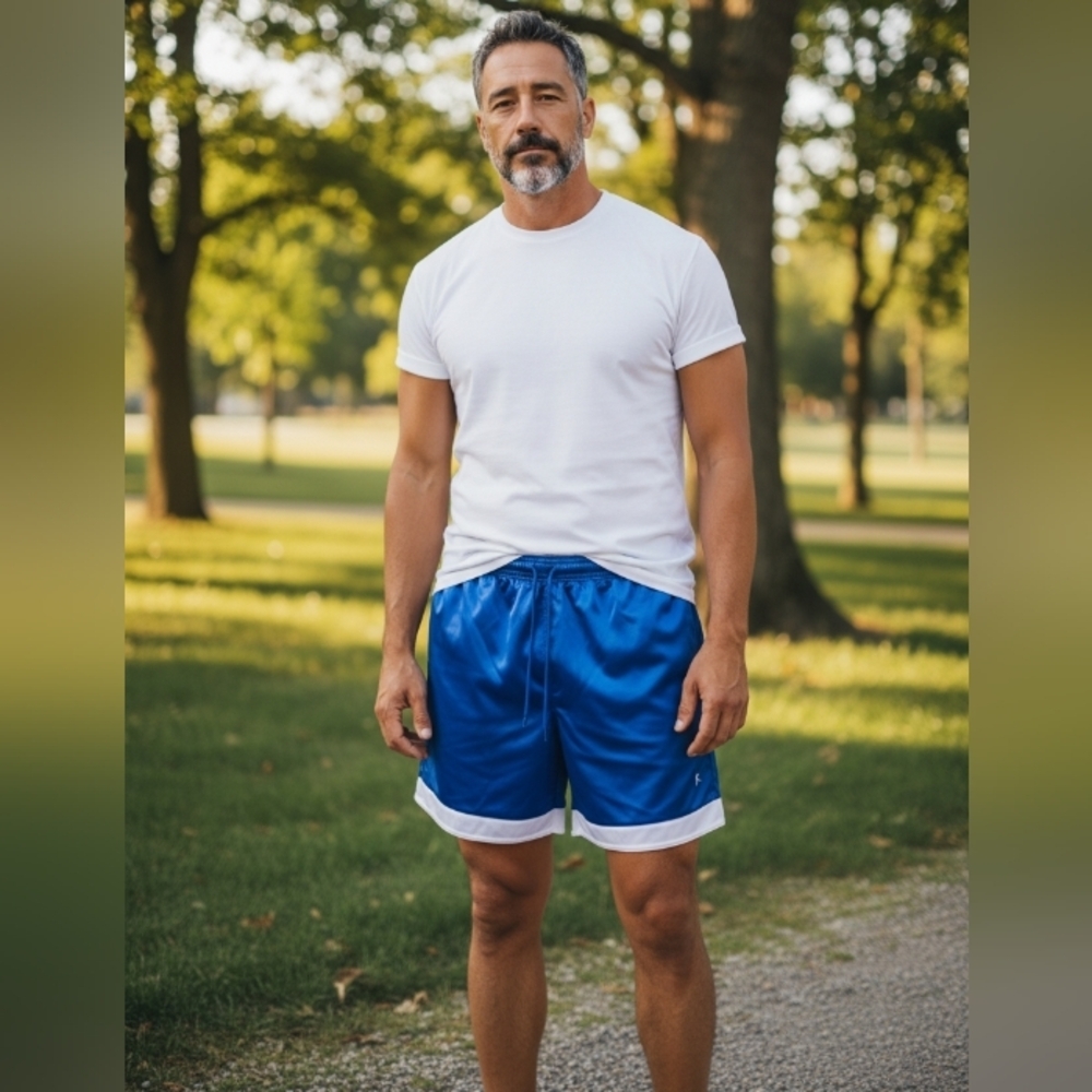 💥4 For $20💥Danskin Now Blue and White Athletic Shorts Size XL